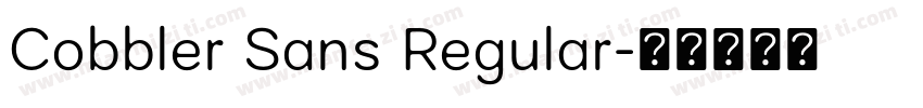 Cobbler Sans Regular字体转换